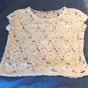Abercrombie & Fitch white lace top
